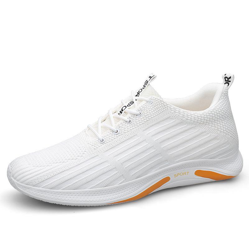 Men's breathable sports shoes soft-soled running versatile men's shoes invisible height increase 7CM thin mesh casual shoes