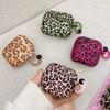 Pink Leopard Soft Earphone Case with For AirPods 1 2 3 Pro 2 Pro2 AirPod 4 ANC Bluetooth Headset Protective Cover