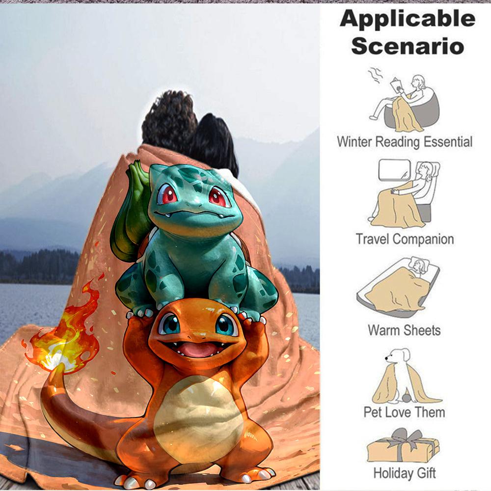 1pc Characters Flannel Blanket, Soft Skin Friendly with Digital Printing, Various Sizes Available for Family, Friends, Birthday