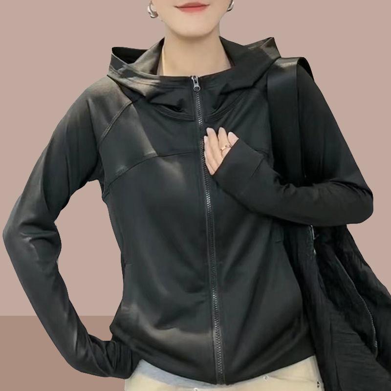 Women's Sun Protection Jacket with Ice Silk Hood and Thin Section for Summer Outdoor Sunscreen Clothing