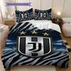 Juventus Streifen Sterne Dreiteiliges Set (1 Bettbezug + 2 Kissenbezüge, ohne Füllung) Bettbezug und Kissenbezug Weihnachts-Geburtstagsgeschenk