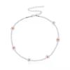 Daisy Clavicle Necklace Colorful Artificially Woven Daisy Flower Necklace  Woman