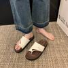 Fashion 2025 Summer New Casual Flat Bottom Slippers Women's Shoes Clip Toe Fashion Low Heel Sandal Slippers Platform Black Flip Flops