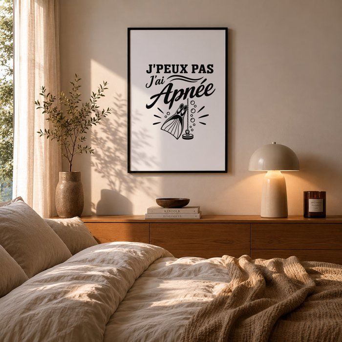 Affiche - PLANETEE - J'peux pas j'ai Apnée - Finition perlée - Papier photo ILFORD 310 g/m² - Encres pigmentaires