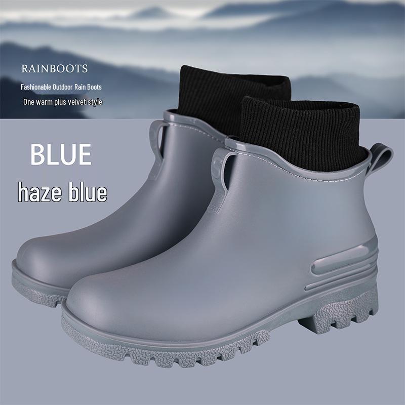 

Унісекс Модні Короткі Дощові Чоботи з Вельветом, Нековзним, Водонепроникним Дизайном для Жінок 41