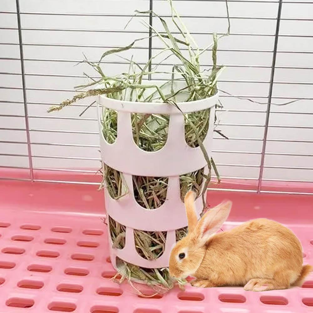 Dávkovač krmiva Závěsný Plastový Králík Krmítko na seno Nádoba na trávu Držák na trávu Krmicí stojan