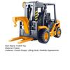 Kids Die-cast Forklift Truck Toy Inertial Drive Fork Truck Toy Realistic Construction Vehicle Educational Lifting Crane Model Toddlers