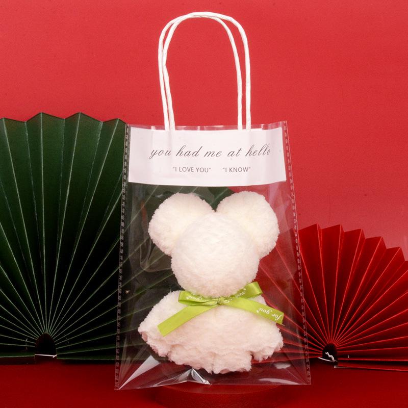 Pineapple Grid Towel Bear Shape - Wedding & Festival Gift