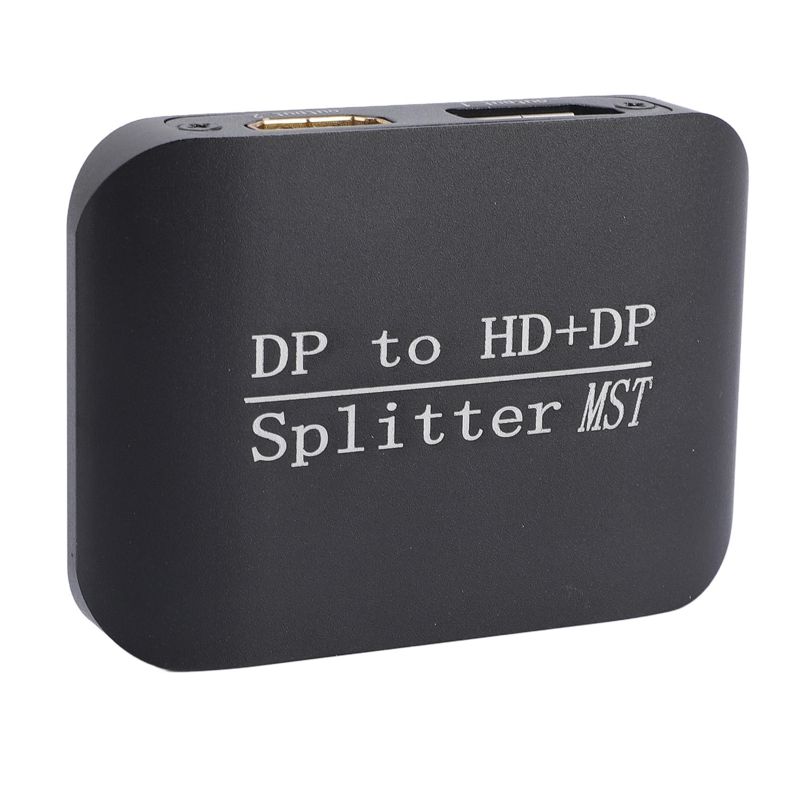 

DisplayPort to DisplayPort HD Display Interface Splitter MST SST Modes DisplayPort to DisplayPort
