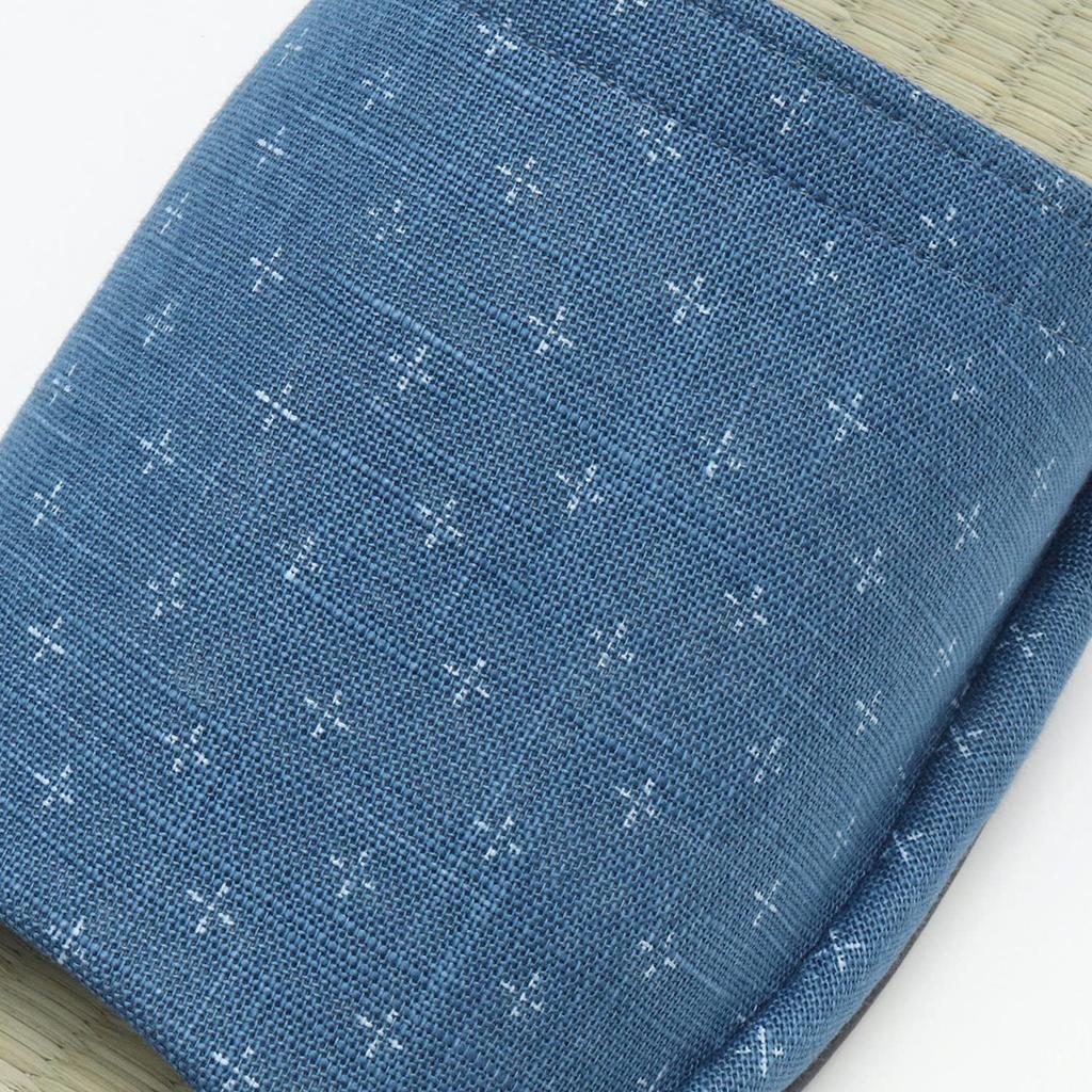 Japanese Cross Mosquito Kasuri Pattern Tatami Size Set of 3 [Lifestyle] Japanese-made Front-Opening Slippers, L, [Kahoku Slippers, Kahoku, Yamagata,
