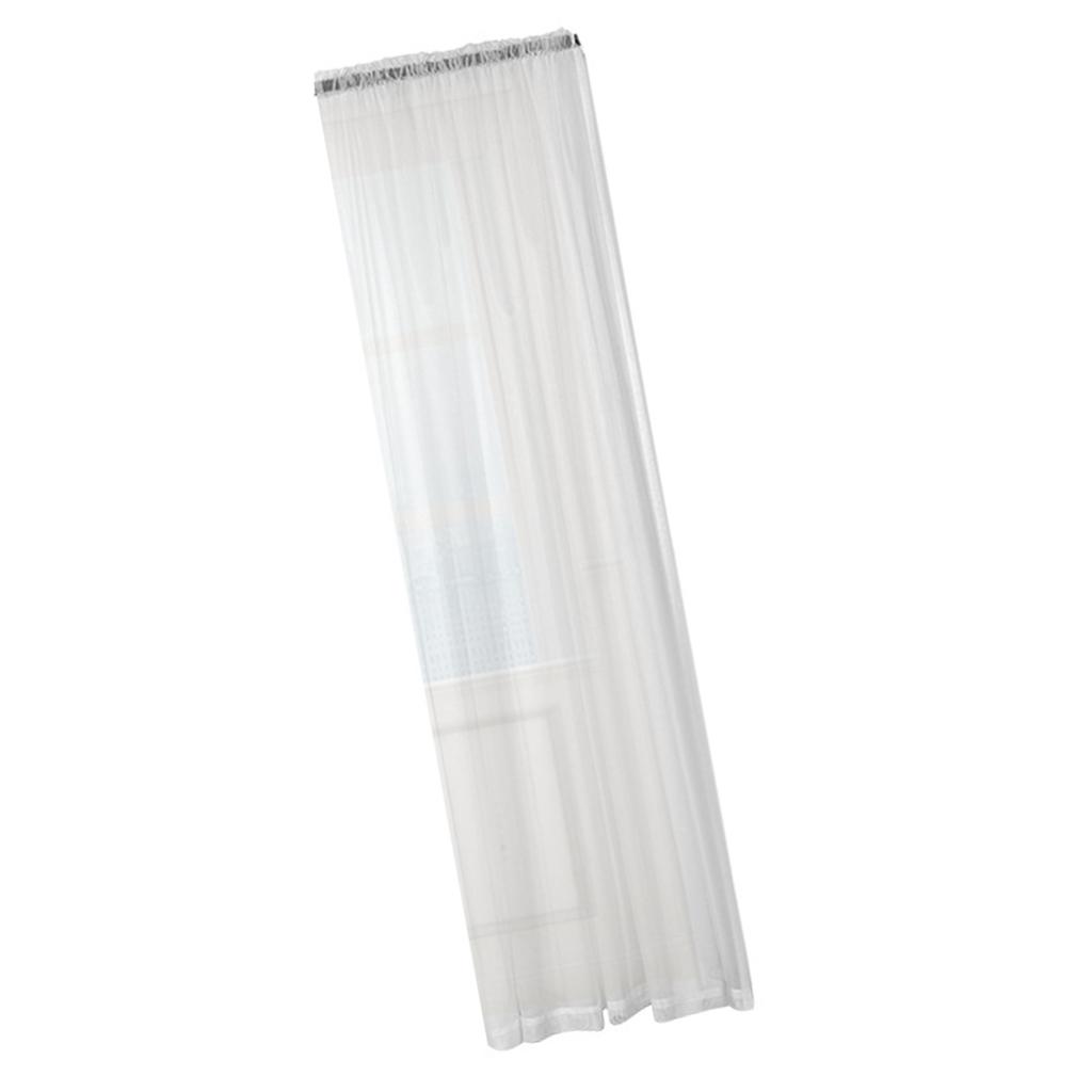 Sheer White Polyester Window Curtains for Light Privacy Protective Home Decoration