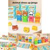Holz-Tier-Verkleidungs-Puzzle für Kinder mit passenden Perlen zur kognitiven Entwicklung