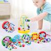Animal Bead Maze Toys Count and Grasping Ability Sliding Beads on Twists Wire Circles