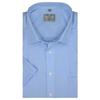 Marvelis Mens Chambray Comfort Short-Sleeved Shirt