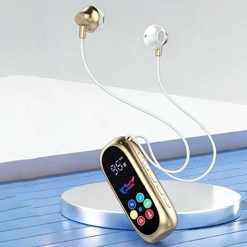 Клипсы на уши Bluetooth 5.4 Наушники Игровые гарнитуры TWS Беспроводные наушники Поддержка TF-карты K Song Режим мониторинга золотой