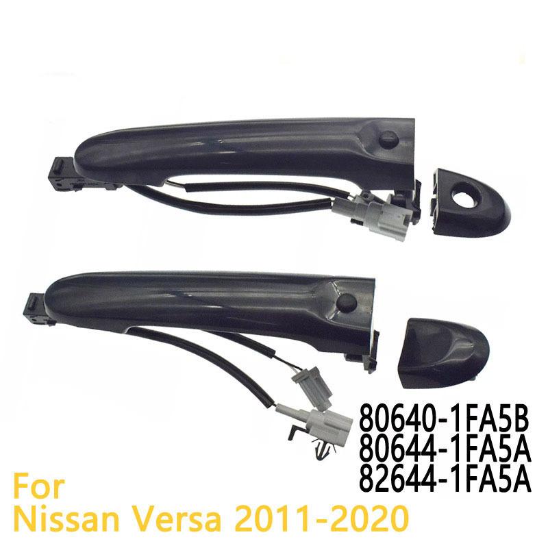 1pc Exterior Door Handle for Nissan Versa Sunny 2011- Nissan Micra March 2010-2016 Nissan Juke 2011- With button sensor