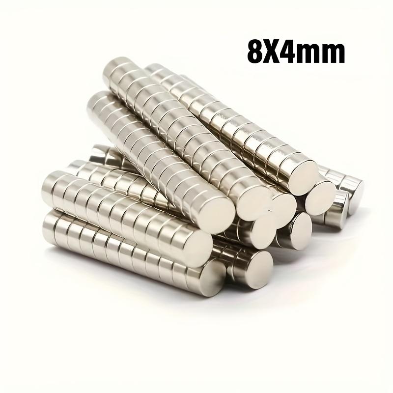 10pcs 8x4mm Magnets with Adhesive - Round Metallic Magnets for Fridge, Notes & Home Decor