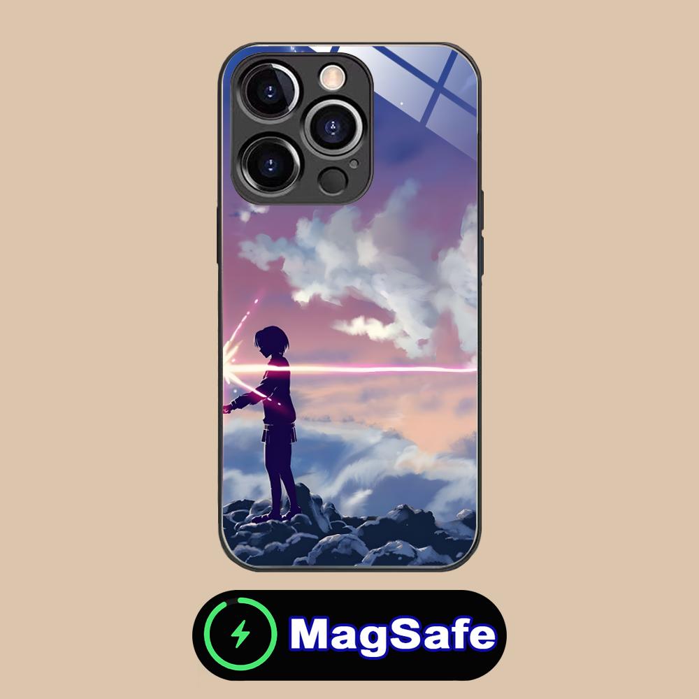 Anime Your Name Mobile Phone Case for iPhone 16 15 14 13 12 11 Pro Max Plus Mini MagSafe Glass Colour Printing Luxury Cellphones