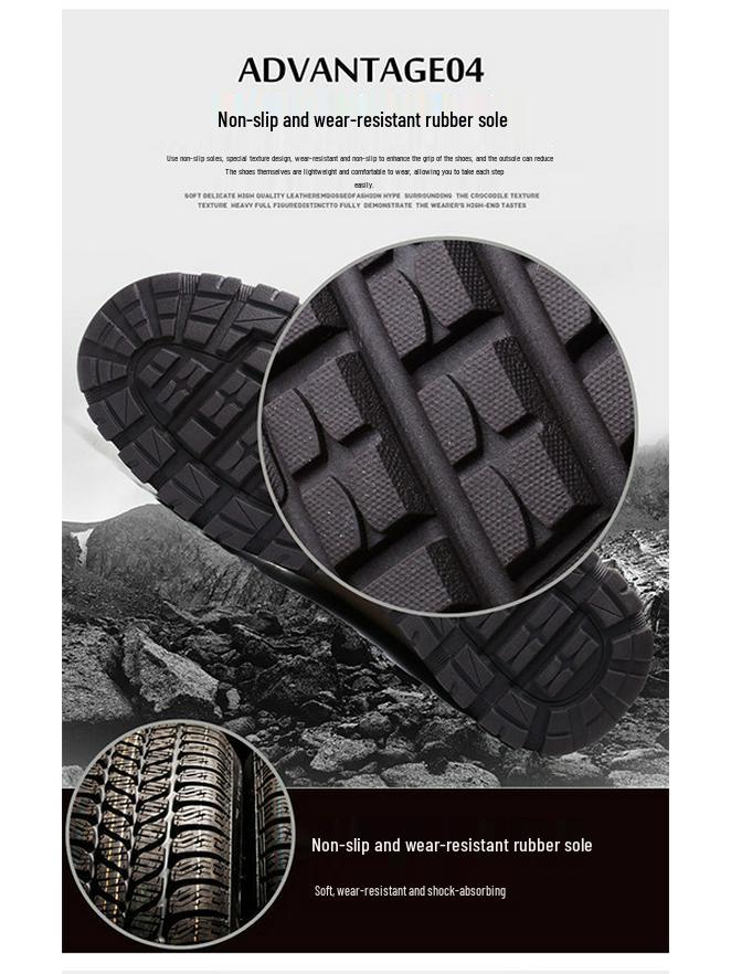 Men's Cross-Border Plus Size Outdoor Hiking Shoes - Fashionable Low-Top, Non-Slip, British Style Casual Footwear.