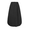 Summer Maxi Skirt Solid Color Large Hem Sweet Slim A-Line Skirt for Daily Wear