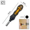 Telescopic Screwdriver Magnetic Bits Drivers Set Adjustable Ratchet Wrench Dual-Purpose Spanner Handle Socket Repair Hand Tools