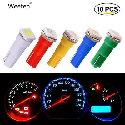 10 Stücke T5 1 SMD Rot Armaturenbrett Wedge LED Auto Glühbirne Lampe 74 Dash Led Autolampen Innenbeleuchtung Auto Lichtquelle Parkplatz 12 V