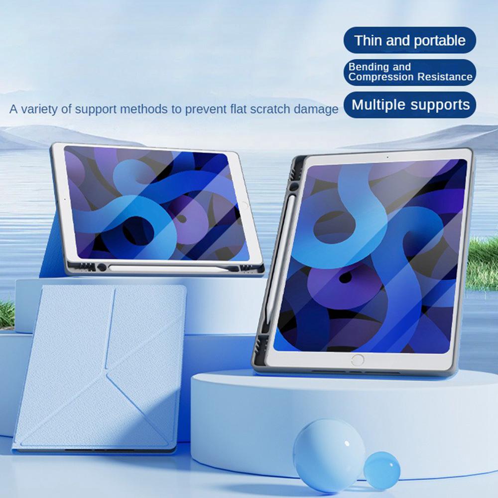 Tablet Case For iPad 10.2 (2021)/(2020)/(2019) Folding Stand Shockproof Leather Cover with Pencil Holder