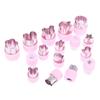 1Pc Various Shapes Vegetables Cutter Plastic Handle Portable Cook Tools Pink Stainless Steel Fruit Cutting Die Kitchen Gadgets