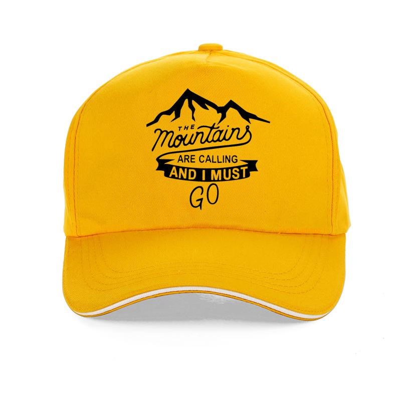 The Mountains Are Calling And I MUST GO Adjustable Snapback Hat - Printed Baseball Cap for Hill Hiking Climbing