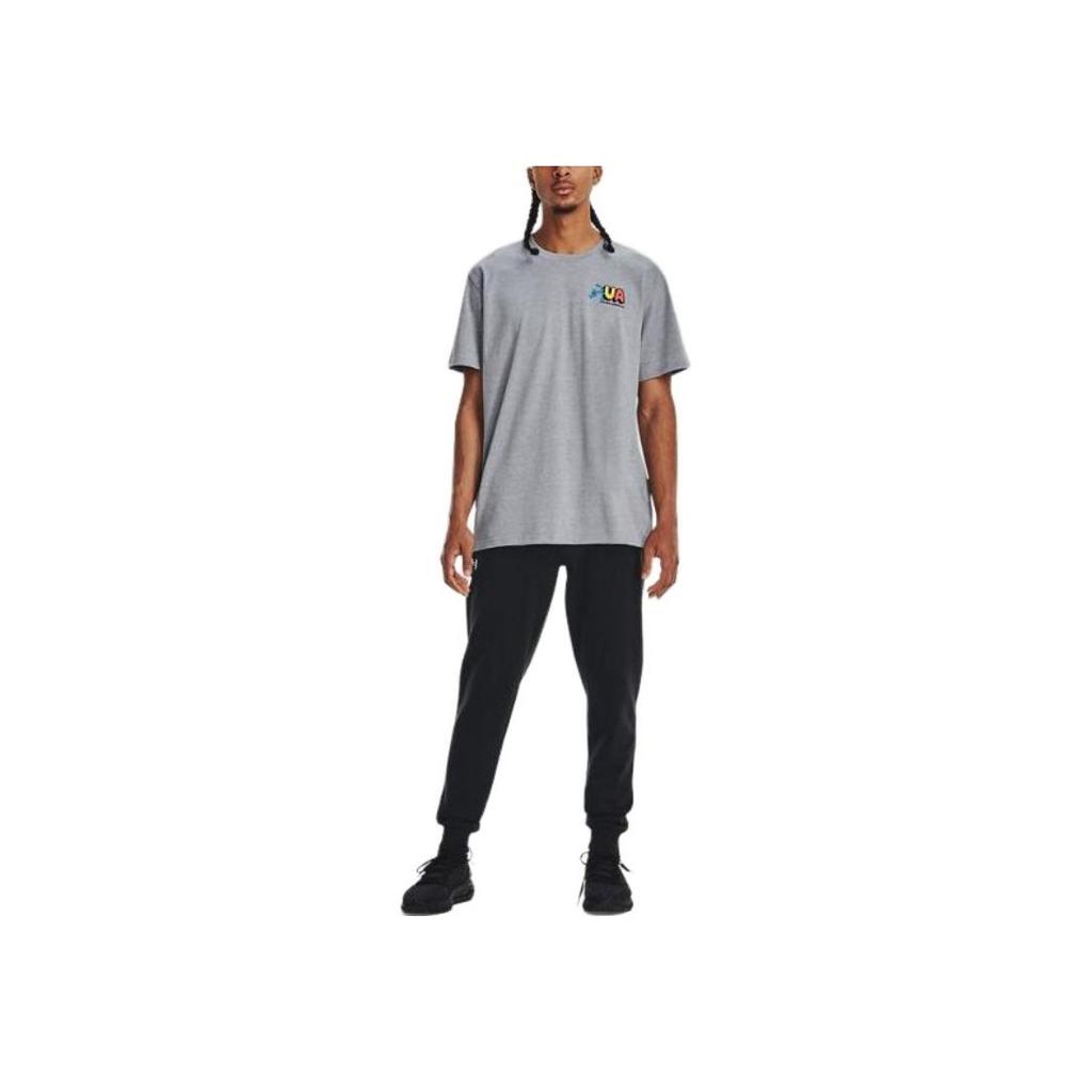 Under Armour Eksklusive ensfargede bukser med snøring og rette ben for menn - Svart 1379774-001