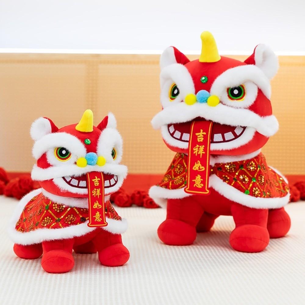 Lion Dance Lion Dance Plush Doll Cartoon Cartoon Steed Doll Awakened Lion Figurine  Home Decoration