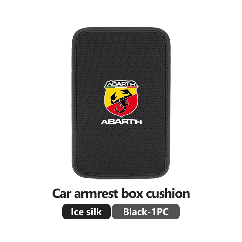 Ice Silk Car Armrest Box Pad Auto Wear-Resistance Arm Rest Mat For Abarth FIAT 500 Ducato Stilo Palio UNO Astra Bravo Tipo
