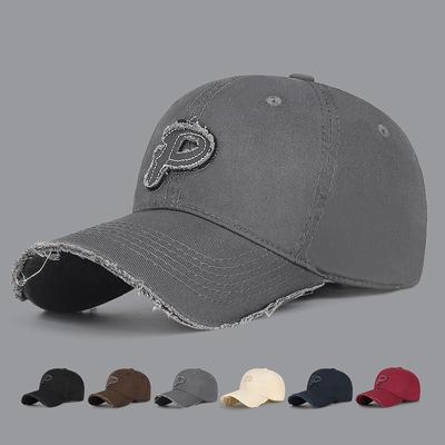 Hole Embroidered Letter Baseball Cap Unisex Cap Outdoor Sports Sunscreen Sun Hat