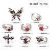 Trendy Love Heart Crosses Butterfly Rings Sturdy Alloy Jewelry with Unique Designs Accessory for Stylish Outfits