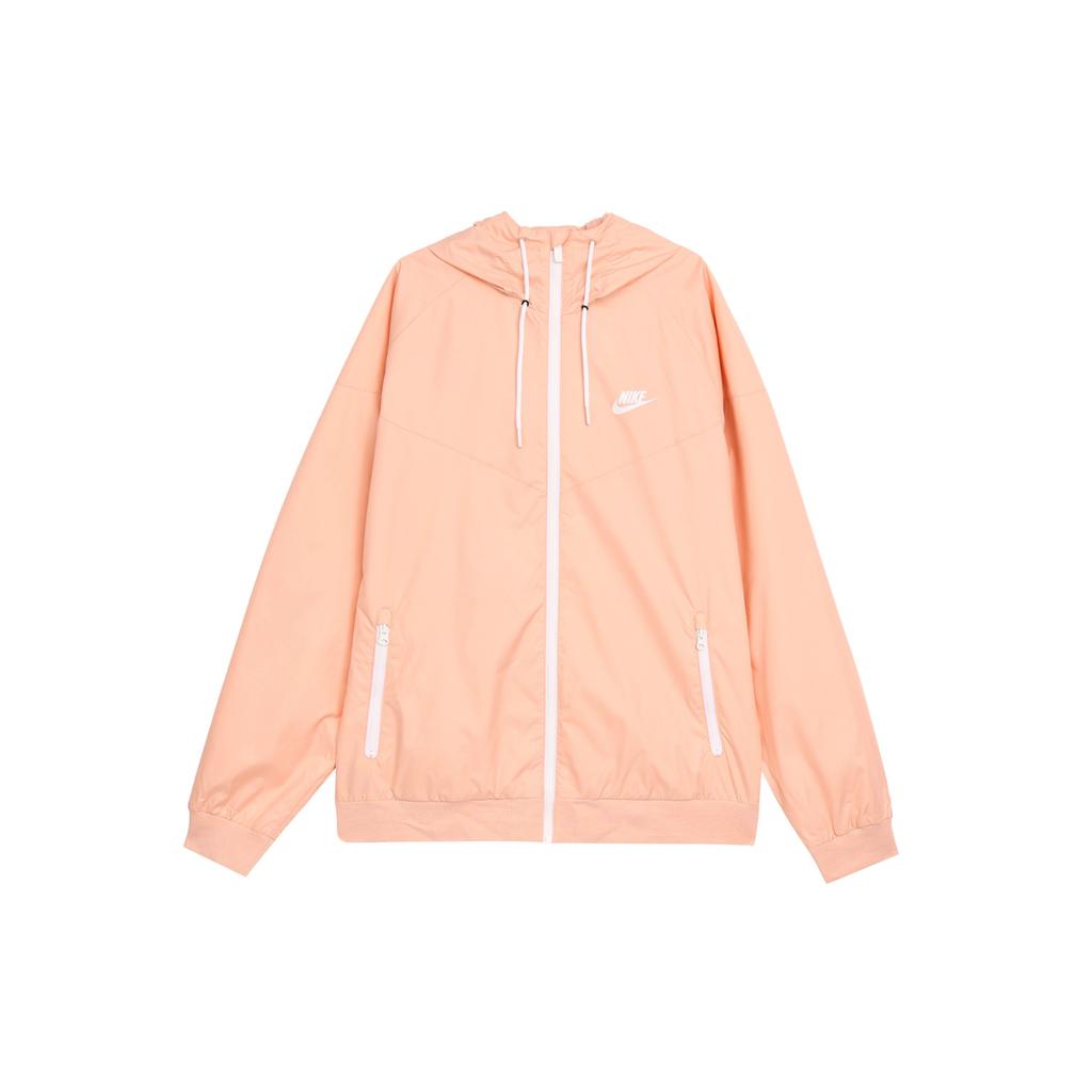 Nike Logo Printed Hooded Drawstring Jacket Men Jacket Pink AT5271-800