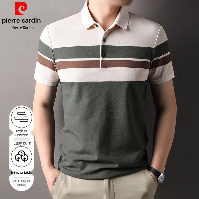 Pierre Cardin Men s Striped Pique Polo Shirt L