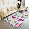 Memphis Area Rug 3x5 Hipster Retro Rug 80s 90s Hip Hop Funky Carpet for Bedside Colorful Pop Art Inspired Watercolor Eighties Memphis Geomet
