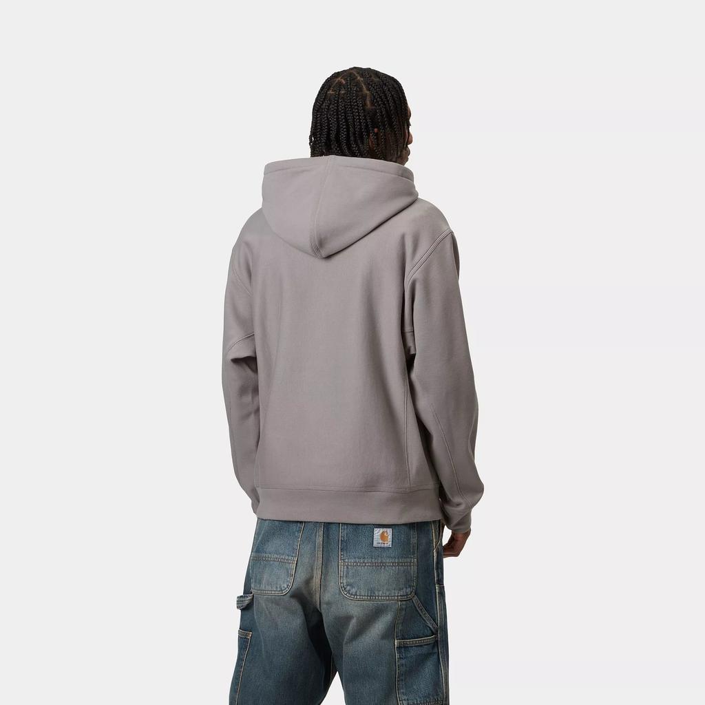 Carhartt WIP FW24 Fullscreen Hooded American Script Sweatshirt Loose Fit Kangaroo Pocket Long Sleeve Casual Hoodie Unisex Sweatshirt I028279-2LR-XX