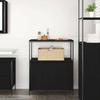 VidaXL Meuble de salle de bain avec étagères chêne noir 76,5x35x95 cm, armoire de rangement de salle de bain, armoire de 861917