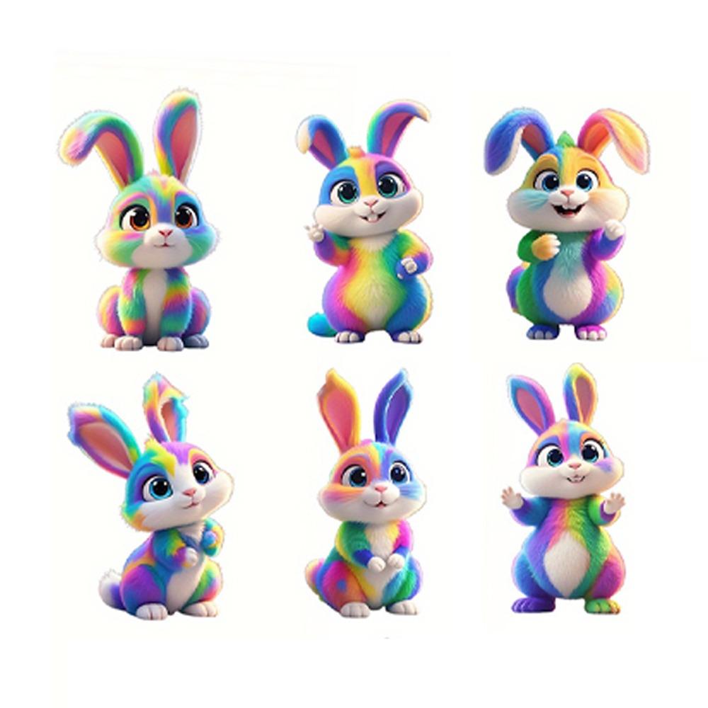 

24 шт. Красочное украшение в виде пасхального кролика, Милое украшение на Пасху, Домашний праздничный подарок 24pcs