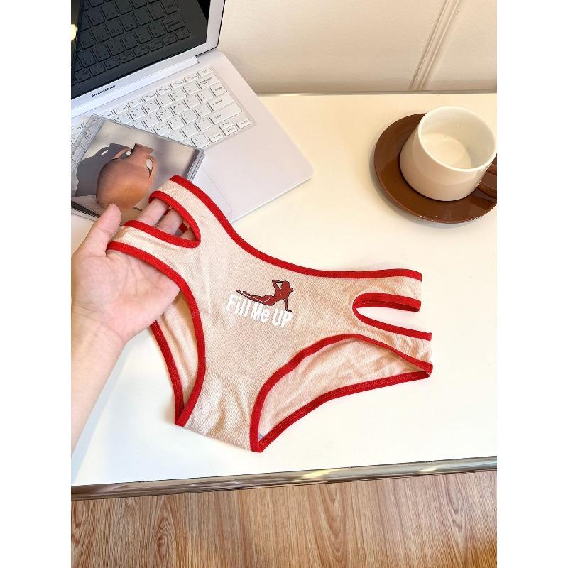 Damskie bawełniane majtki sportowe z podwójnym rozcięciem na wiosnę i jesień, z bawełnianym klinem