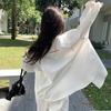 Design Spring and Summer Embroidery Versatile Shirt Jacket White Sunscreen Shirt Loose French Women's New Lazy Top Shirt