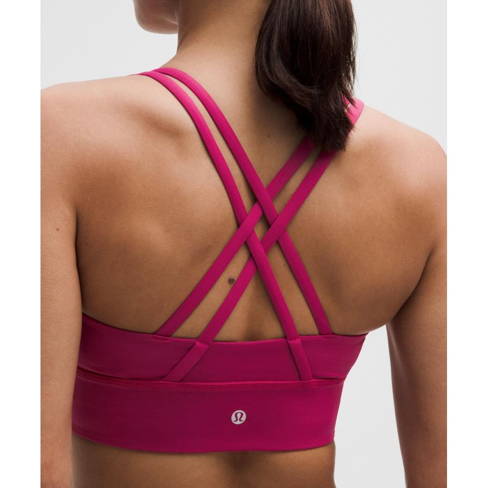 Lululemon Energy Longline Bra  MeDium Support  B D Cups Magenta Smoke