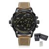 MEGIR 2093 Luxury Business Style Watches High Quality Leather Strap Sports Wristwatch Chronograph Clock Trending Quartz Watch