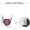 Exaggerated Punk Gothic Personality Dark Red Heart Ghost Claw Pendant Necklace for Women Men Black Hip Hop Jewelry