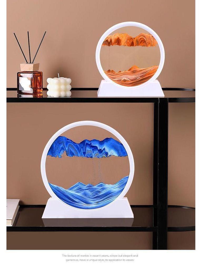 3D Quicksand Hourglass Ornament for Desktop or Wine Cabinet Decor
