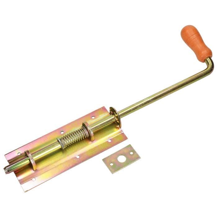 Verrou À Ressort - KOTARBAU - 380 Mm - Acier Galvanisé - Jaune - Résistant À L'humidité