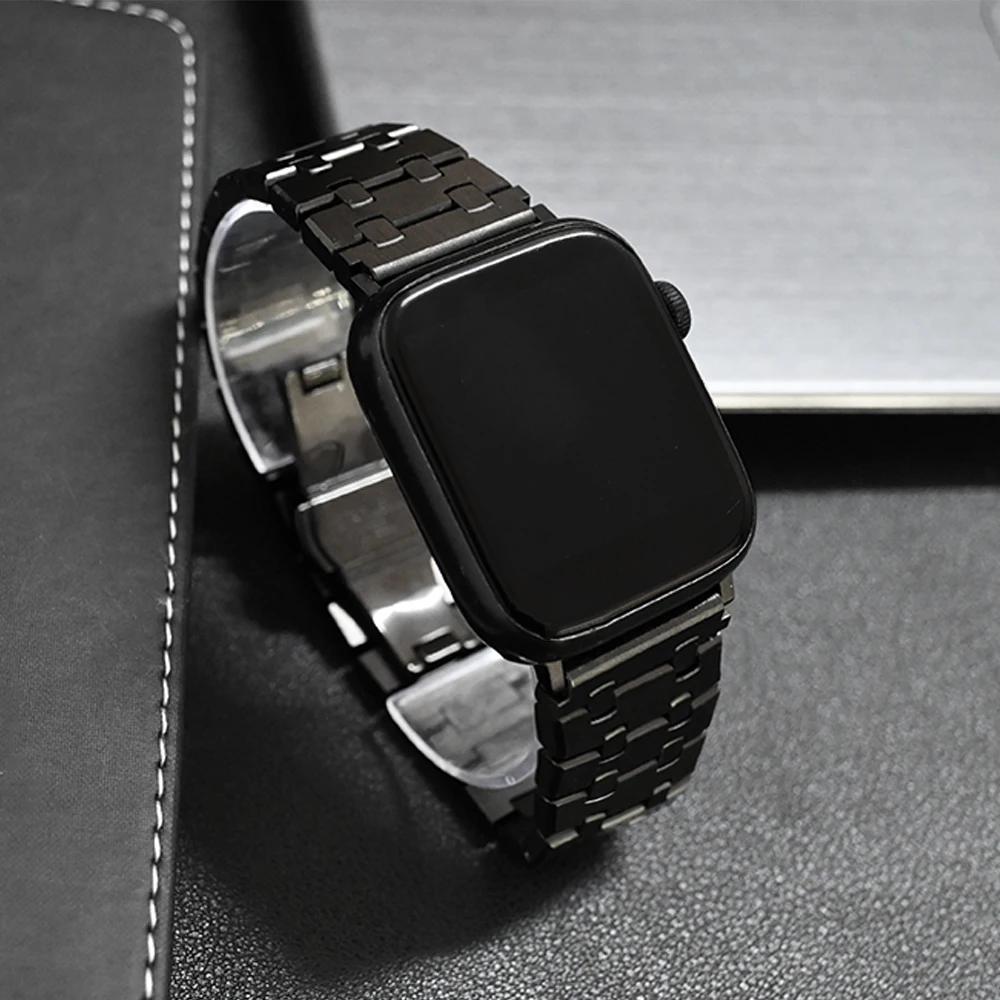 Stainless Steel Band for Apple Watch Ultra 49mm Strap for Iwatch 10 46mm 42mm 9 8 7 45mm 41mm Series 6 5 Se 44 40mm Accessories