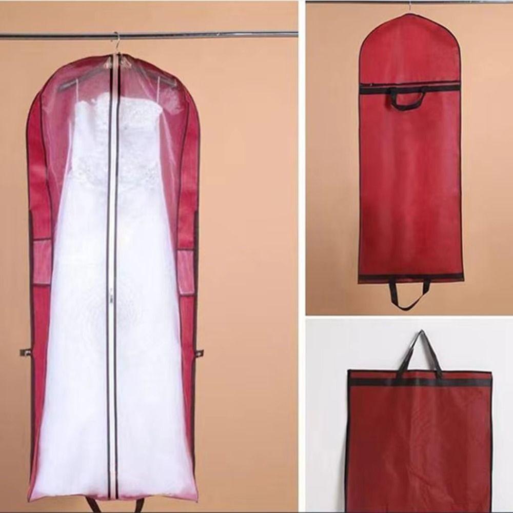 180cm Gown Dustproof Cover Long Clothes Storage Bags Portable Wedding Dress Dust Cover  for Bride