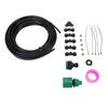 Outdoor Fan Misting Kit Leakproof Misting Cooling System Quick Connect with 5 Nozzles for Patio Backyard Garden